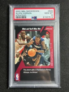 2002 NBA Showdown Allen Iverson Blink And You'll Miss Him PSA 10 GEM MINT 76ers - Picture 1 of 2