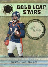 2011 Panini Gold Standard Gold Leaf Stars Football Card #12 Brandon Lloyd /299