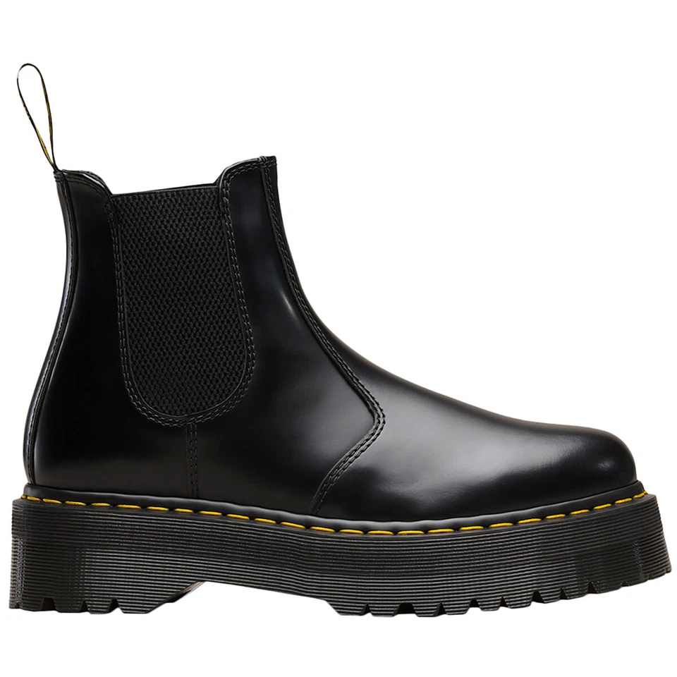 Dr Martens 2976 Quad Smooth Black Leather Chelsea Boots Unisex Men 7