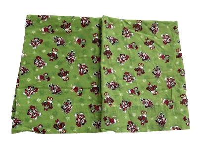 Juego de 2 fundas de almohada retro estándar navideñas con estampado de Mickey Mouse de Disney vintage Foto 1 de 3