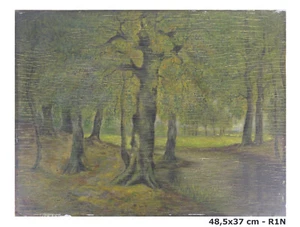 Antique Oil Painting On Canvas Signed Early Century Landscape North Europe R1N - Picture 1 of 14