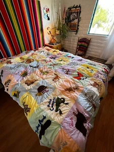 1996-97 Nogales AZ 8th Grade Class Handmade Commemorative Quilt 88" x 68" Tabbed - Picture 1 of 22