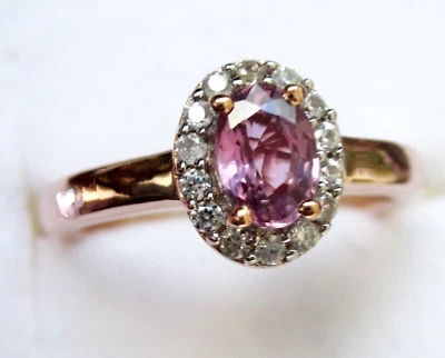 Rare Lavender Sapphire Ring / size 6 / 14K Rose Gold over 925 Sterling Silver - Image 1 of 4