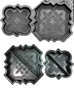 4 Giessformen für dekorative Orient Platten Nr.200(2+2) Betonform Schablone Mold - Bild 1 von 4