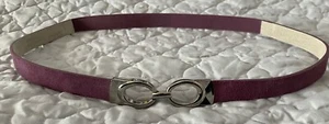 White House Black Market 3/4" Leather Stretch Belt- Purple- Large- NEW W/O tags - Picture 1 of 8