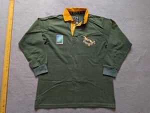 Vintage 90s South Africa Springboks Rugby Jersey Cotton Traders Home Shirt Size - Picture 1 of 24