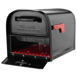 NEW! Oasis 360 Black, Large, Steel, Locking Parcel Mailbox With 2-Access Doors - Picture 1 of 13