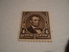 U.S. Postage Stamp #269, Dark Brown, Abe Lincoln, MNH, 4 Cent, 1895, W.M. USPS.