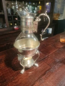 Vintage Coffee / Tea Carafe with Warmer  1881 FB Rogers Silver Plate 4-pc - Picture 1 of 3