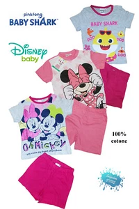 Schlafanzug Kurz Kurze Ärmel Neu Geboren 100% Baumwolle Minnie Baby Hai - Bild 1 von 4