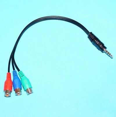 Adaptador 3,5 mm a 3 RCA componente hembra cable de video conector 4 Samsung LED TV  Foto 1 de 3