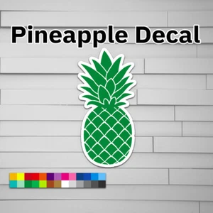Ananas Aufkleber (Vinyl Aufkleber, Auto Laptop Fensterbecher Wasserflasche) Insel B - Bild 1 von 6