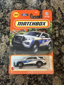 Matchbox 2024 MBX 2023 Ford Police Interceptor Utility Spedizione Combinata - Foto 1 di 1