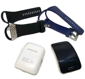 Samsung Galaxy Gear S White SM-R750A Curved Super AMOLED Smart Watch W/ 2 Bands* - Zdjęcie 1 z 12