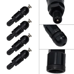 Tire Pressure Sensor Valve Stem Repair Kit for 5 Series (Black Set of 4) - Picture 1 of 12