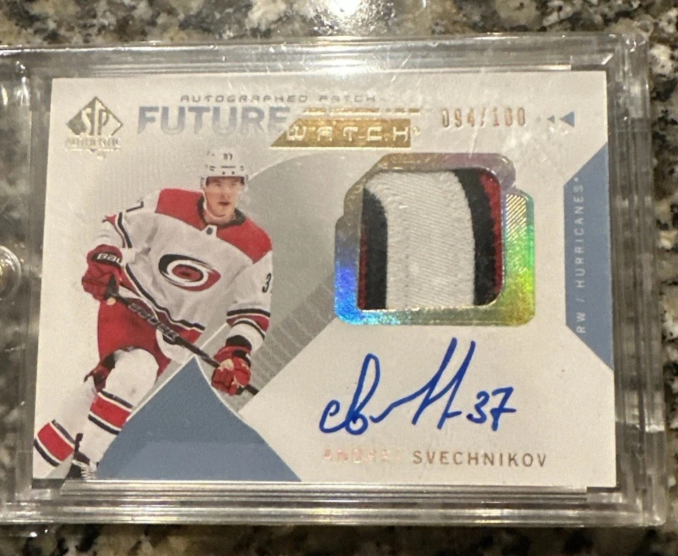 ANDREI SVECHNIKOV 2018-19 SP Authentic Future Watch Rookie Auto Patch #/100 RC - Image 1 of 2
