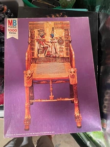 NEU versiegelt 1978 King Tut Golden Throne Puzzle Milton Bradley 1008 Teile MB 4872 - Bild 1 von 4