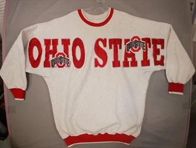 Sudadera de Colección Años 90 Ohio State Buckeyes Logo Grande NCAA Fútbol Cuello Redondo - XL Foto 1 de 4