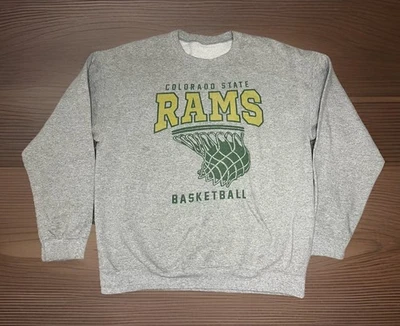 Sudadera pulóver vintage de baloncesto de los Colorado State Rams para hombre grande gris Foto 1 de 3