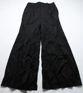 Incerun Men's Ruched Casual Pull-On Wide-Leg Pants CA4 Black Medium NWT - Picture 1 of 4