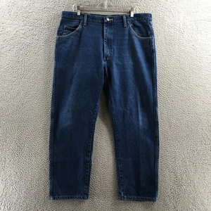 Wrangler Rugged Wear Straight Leg Jeans Mens 40x29 Blue Denim Cotton High Rise - Picture 1 of 23
