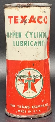 Lubricante de cilindro superior Texaco completo vintage 4 fl. Oz. Lata Foto 1 de 4