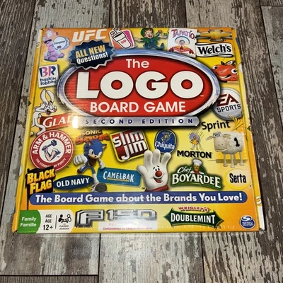 The Logo Board Game Second Edition Brands You Love Yellow Box Spin Master New! - Image 1 of 2