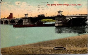 Postal de Cherry Street Bridge Toledo, Ohio OH c1913 - Imagen 1 de 2