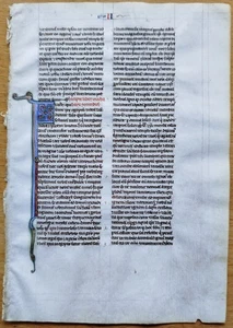 Original Manuskript Blatt Biblia Latina Große Initiale England - 1250 - Picture 1 of 4