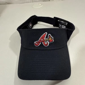 Atlanta Braves Hat Cap Sun Visor Navy New Era Adjustable Logo Baseball MLB - Picture 1 of 12