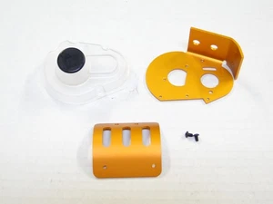 NEW ASSOCIATED RC10 89 MASAMI HIROSAKA EDITION Motor Mount Plate Guard GOLD AM17 - Picture 1 of 3