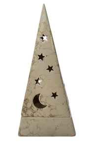 Partylite P0161 Pyramide Galaxie Teelicht Kerzenhalter Mond und Sterne Retired - Bild 1 von 5