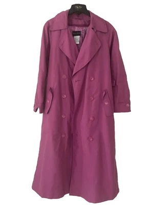 Terry Lewis Classic Luxuries Trench Coat Women Small Purple Business Casual - Image 1 of 4