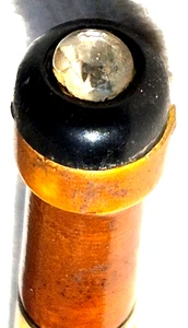 CLAY PIPE+GEM TOPPER "Dickey Clay * Kansas City, Mo."White&Green Working Pencil - Picture 1 of 17