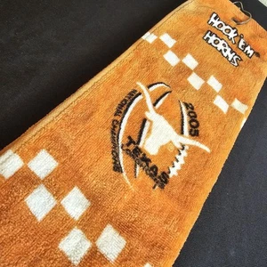 Longhorns 2005 National Champions Golf Towel BATREX Tri Fold 21 X 5 inches - Picture 1 of 14