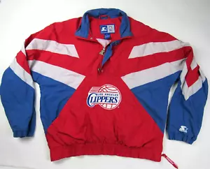 Chaqueta cortavientos suéter vintage años 90 Los Angeles Clippers talla L media cremallera - Imagen 1 de 14