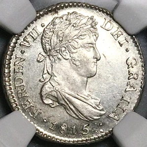 1815 NGC MS 63 Guatemala 1 Real Ferdinand VII Spain Colonial Coin (25041701C) - Picture 1 of 6