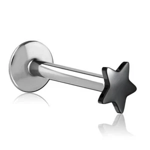 Micro labret titane étoile titane noir vis interne - Imagen 1 de 2