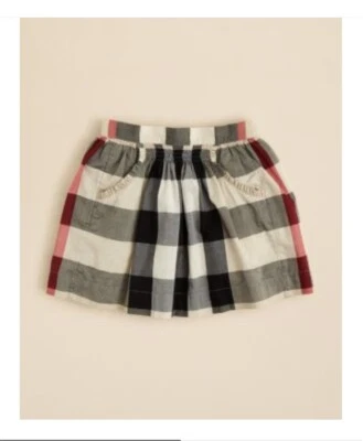 NEW $150 Burberry Girls Checked Skirt, Size 10Y/140cm - Image 1 of 3