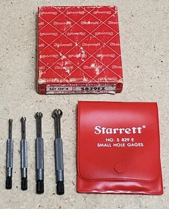 Starrett No. S829E small hole gages - set of four - .125" to .500" - Made in USA - Picture 1 of 19