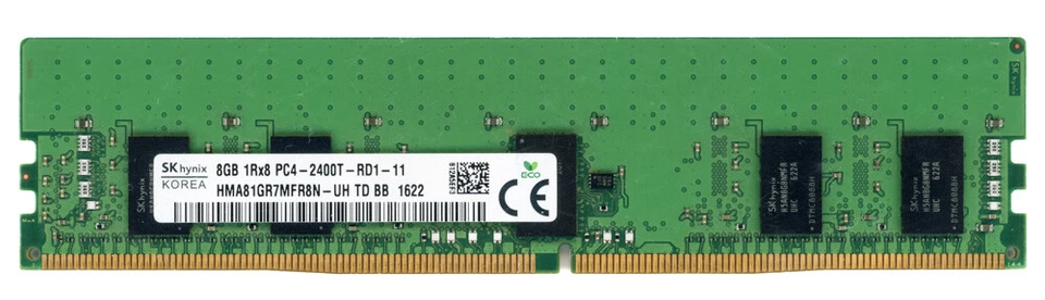 Modulo Di Memoria RAM Server Hynix HMA81GR7MFR8N-UH 8GB DDR4 REG ECC 2400MHz - Immagine 1 di 1