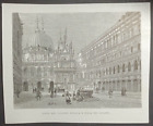Stampa Antica Corte Palazzo Ducale Scala Giganti Venezia Yriarte Treves 1897