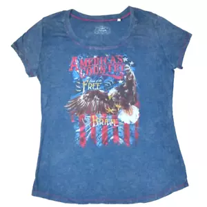 Camisa delgada para mujer Panhandle talla XL America's Country Western Patriotic Eagle - Imagen 1 de 7