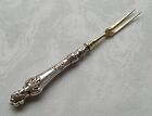 Rare Large Meat Fork Historicism Style With Grotesque Mask IN 800er Silver