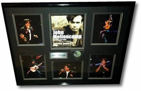 John Cougar Mellencamp Signed Autographed 9x11 Photo Into Large Custom Frame GA Cover