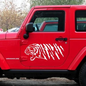 Car Decals Tiger Stripe Animal 30'' for Wrangler JK Vinyl Door Sticker ZC10 2pcs - Bild 1 von 5