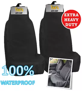 FITS NISSAN X-TRAIL 2007+ -Heavy Duty Black Waterproof Car Seat Covers 2x Fronts - Picture 1 of 2
