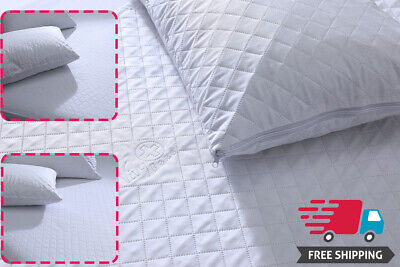 New Zipped Pillow Protectors Lining 200TC Pillows Cover Pack Of 2, 4, 6, 8 Cases • 8.99£