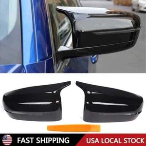 Gloss Black Rearview Side Mirror Cover For BMW G20 G21 G26 G38 G31 G12 G15 G16 - Picture 1 of 14