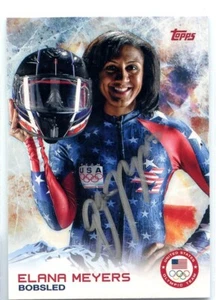 Elana Meyers signed autographed 2014 Topps Winter Olympic AUTO #63 - Picture 1 of 1